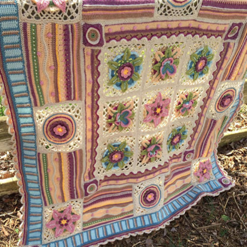 Bohemian Blooms Crochet Blanket - By Jane Crowfoot (paperback